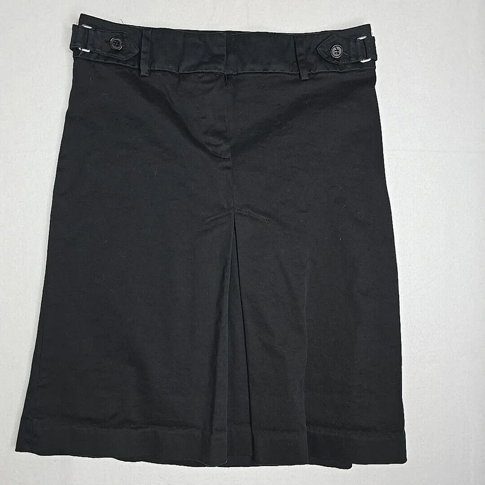 Zara Basic Black Pleated Pencil Skirt S Career Work Business Above Knee‎